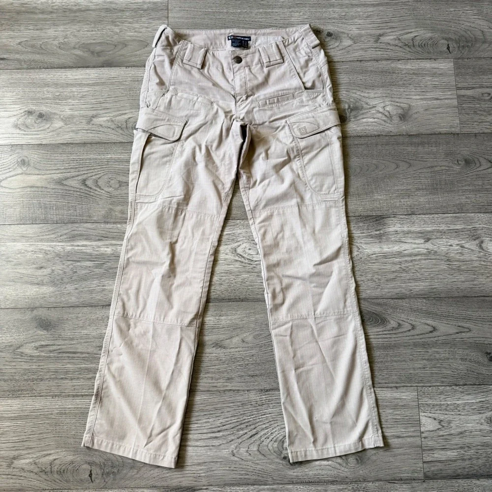 5.11 Tactical Series Womens Khaki Ripstop Cargo Pants Size 4 Regular Tan Utility